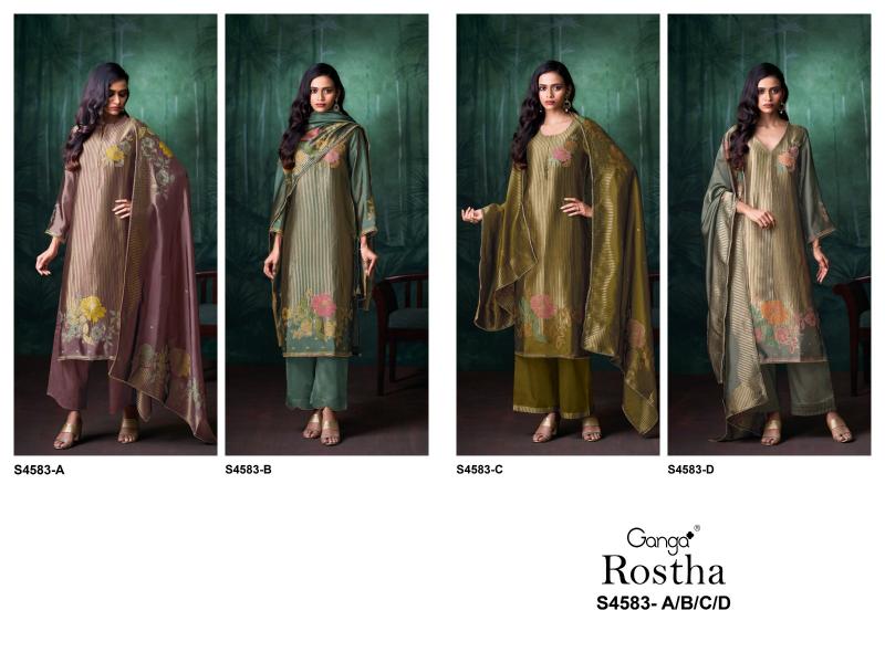 Ganga rostha 4583 wholesale ganpati dress materials online shopping india